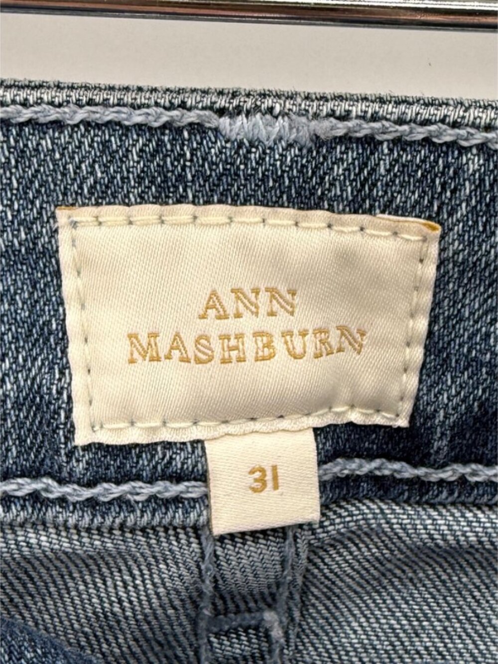 Ann Mashburn Coco Patch Pocket Jean 7-Year Indigo Stretch Denim - Picture 5 of 10
